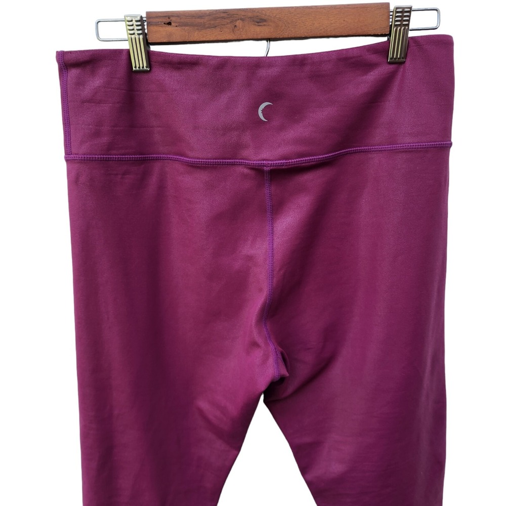 ZYIA Active Metallic Purple Light n Tight Hi-Rise Leggings Capri 20" Size 14-16